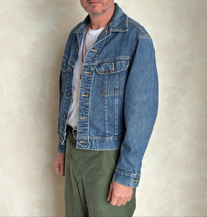 Vintage 80s Lee  Denim Jacket | 2 Pockets | Made in Canada | Size 40US / 50EU