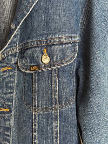 Vintage 80s Lee  Denim Jacket | 2 Pockets | Made in Canada | Size 40US / 50EU