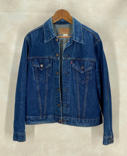 Size 42US / 52EU Vintage Late 70s Levi’s 70505 Denim Jacket – 2 Pocket, Made in USA, Classic Trucker-AJ357 Studio