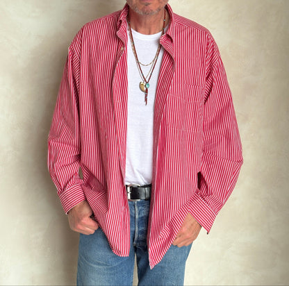 Ralph Lauren BIG SHIRT Striped Button-Down Shirt