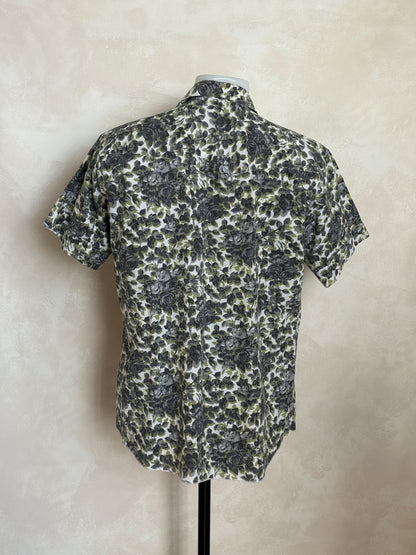 Size M. Authentic 70’s H bar C California Ranchwear Western Shirt — Vintage Print-AJ357 Studio