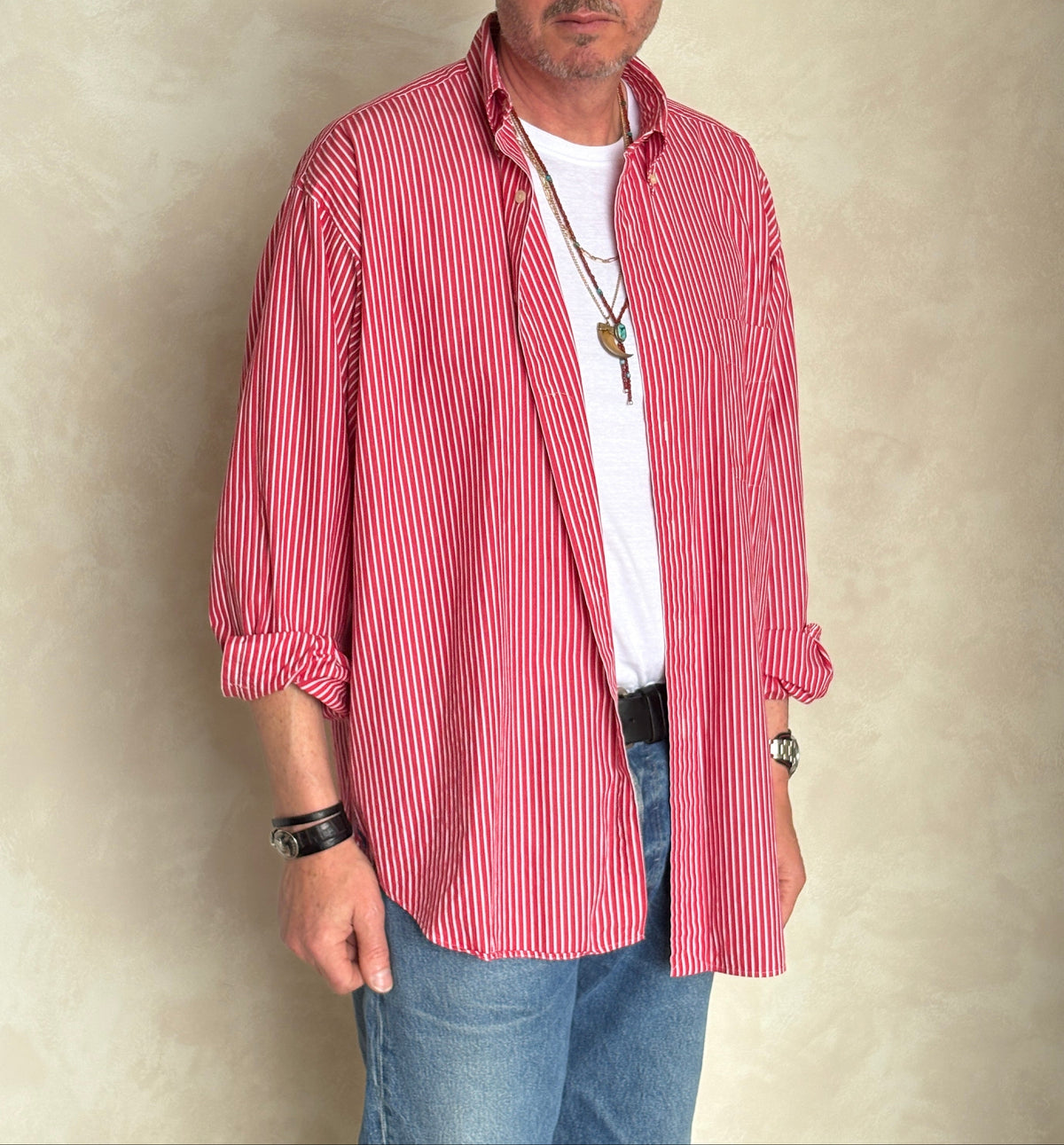 Ralph Lauren BIG SHIRT Striped Button-Down Shirt-AJ357 Studio