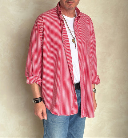 Ralph Lauren BIG SHIRT Striped Button-Down Shirt