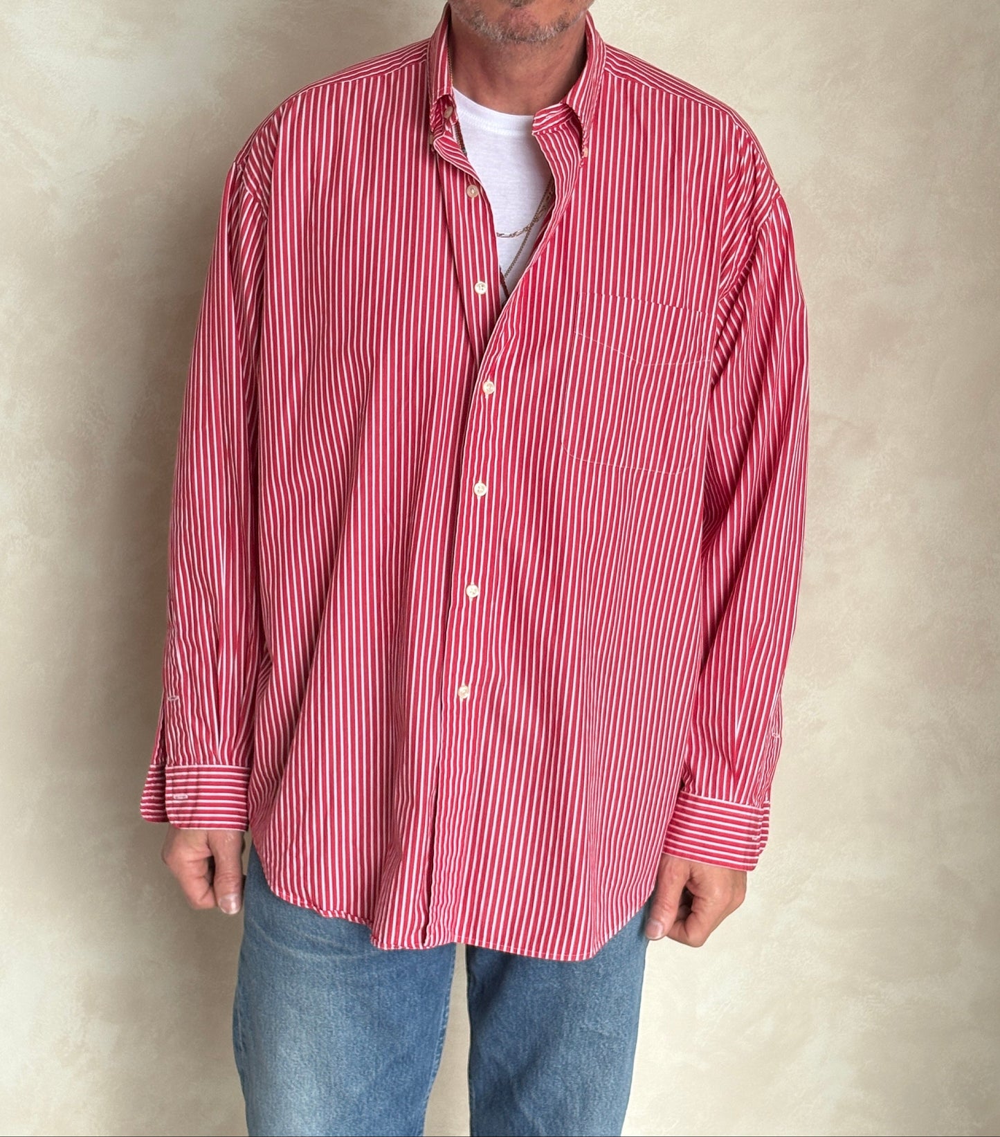 Ralph Lauren BIG SHIRT Striped Button-Down Shirt