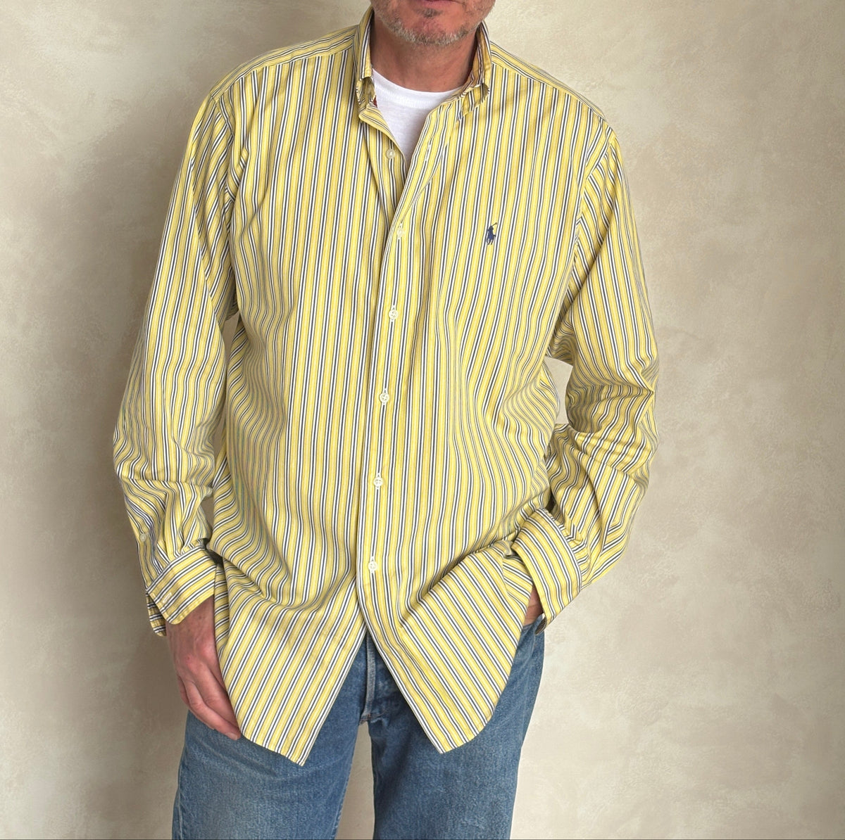 Ralph Lauren Classic Fit Striped Button-Down Shirt-AJ357 Studio