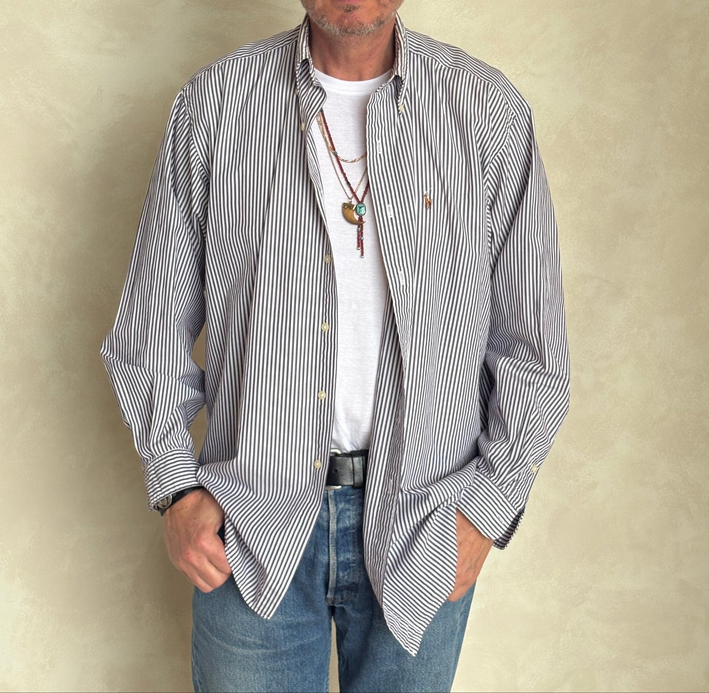 Ralph Lauren Blaire Striped Button-Down Shirt