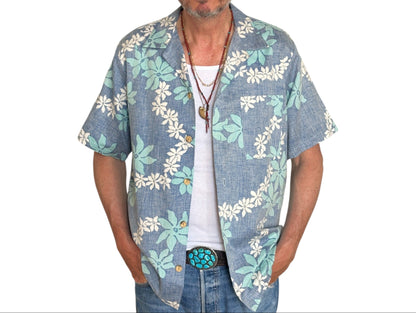 XL. Vintage 80s Hawaiian cotton shirt-AJ357 Studio