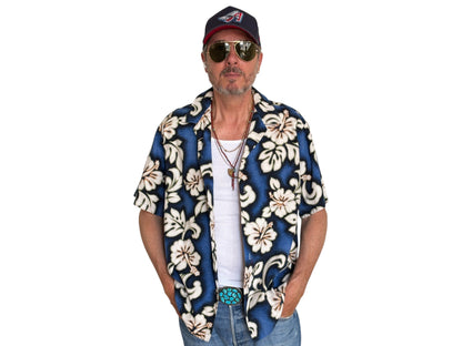 Size Youth XL . Vintage 80s Hawaiian cotton shirt made by RJC-AJ357 Studio