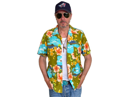 Vintage 70s Hawaiian Cotton Shirt Made in Hawaii | Size M-AJ357 Studio