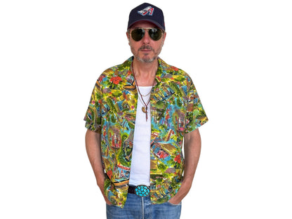 Vintage 60s Hawaiian Satin Shirt Hawaii | AJ357 Studio-AJ357 Studio