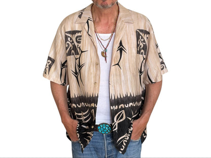 XL. Vintage 80s Hawaiian cotton shirt-AJ357 Studio
