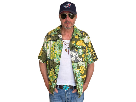 Size L Vintage 60s Hawaiian Cotton Shirt by Jantzen | Retro Aloha Style