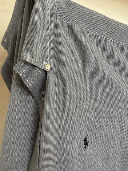 Vintage Ralph Lauren Yarmouth Shirt Grey Cotton – Size 16-33