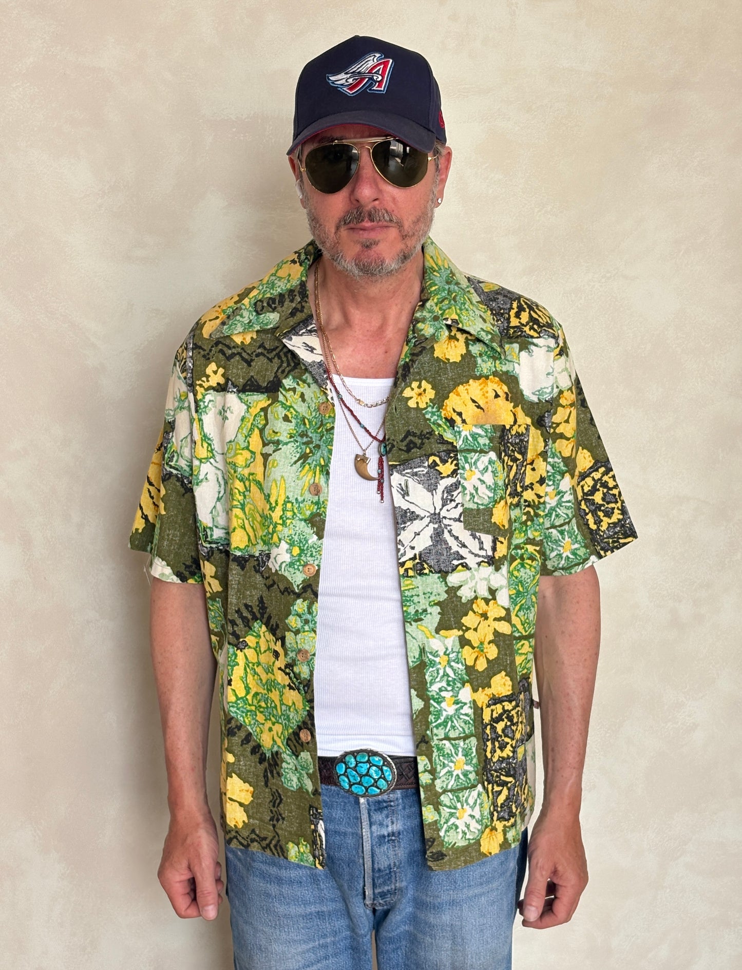 Size L Vintage 60s Hawaiian Cotton Shirt by Jantzen | Retro Aloha Style