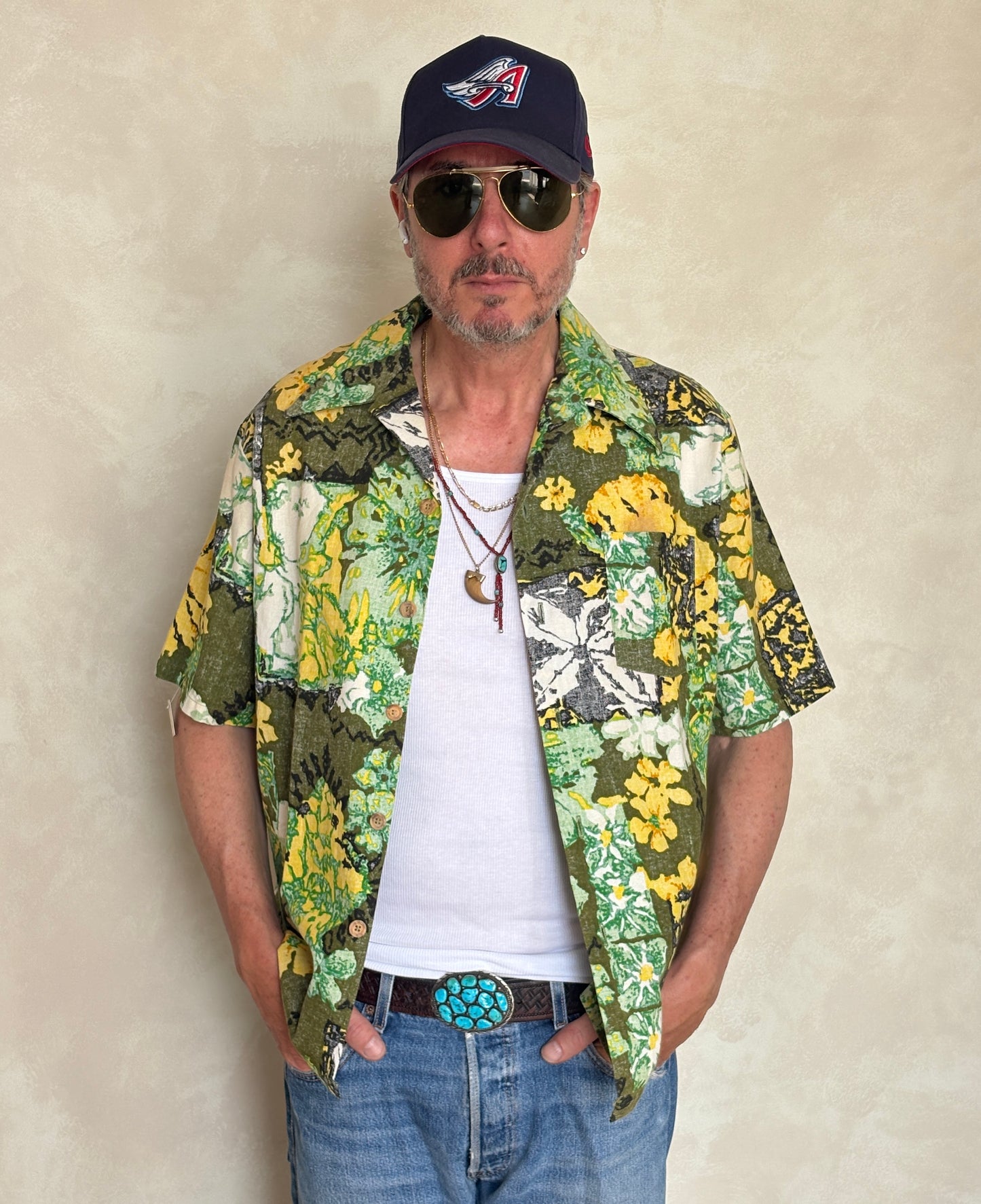 Size L Vintage 60s Hawaiian Cotton Shirt by Jantzen | Retro Aloha Style