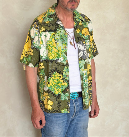 Size L Vintage 60s Hawaiian Cotton Shirt by Jantzen | Retro Aloha Style-AJ357 Studio