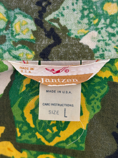 Size L Vintage 60s Hawaiian Cotton Shirt by Jantzen | Retro Aloha Style-AJ357 Studio