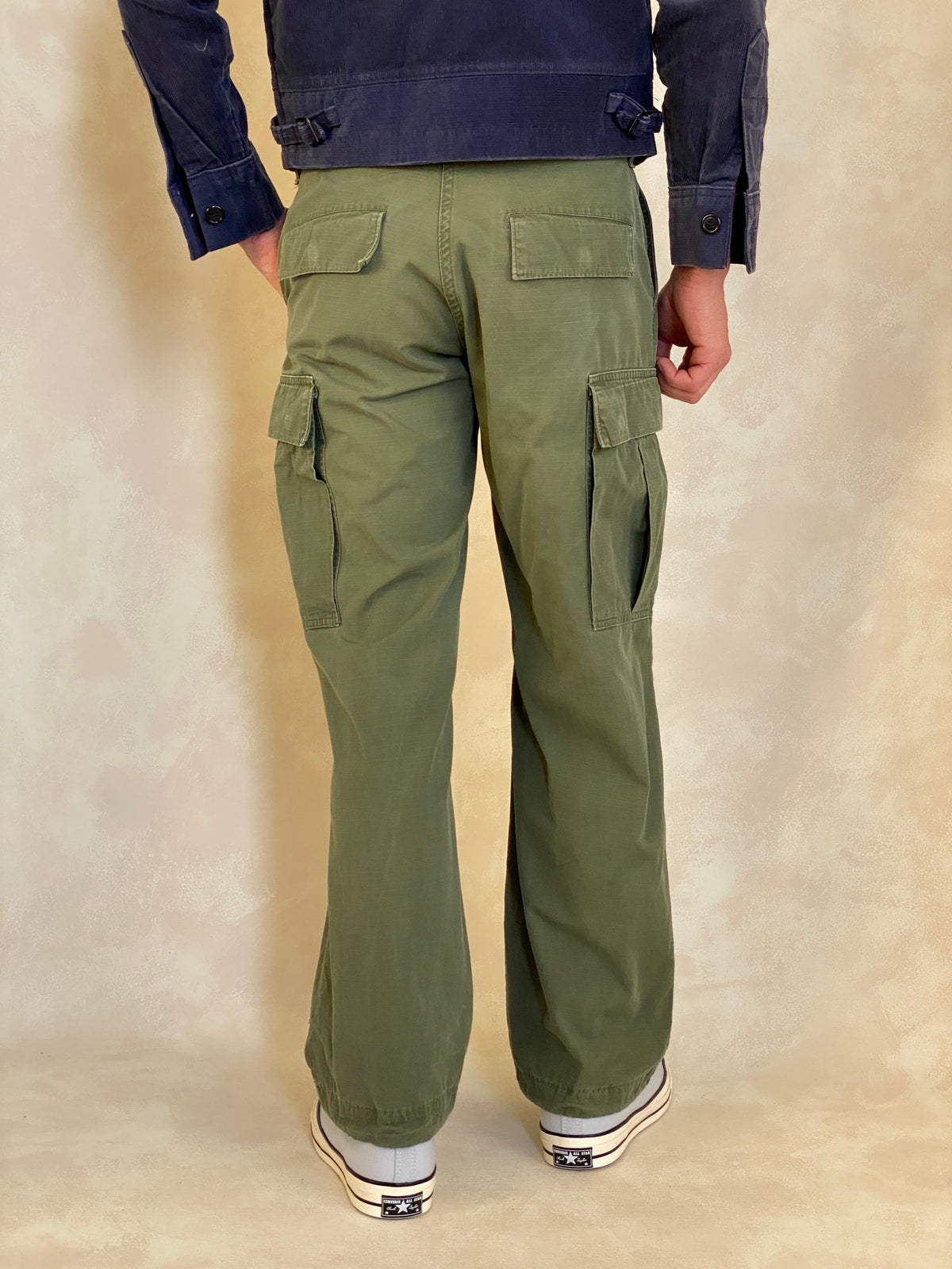 Small Reg. 1968 Authentic US Army Vietnam War Era OG-107 Jungle Pants-military-AJ357 Studio