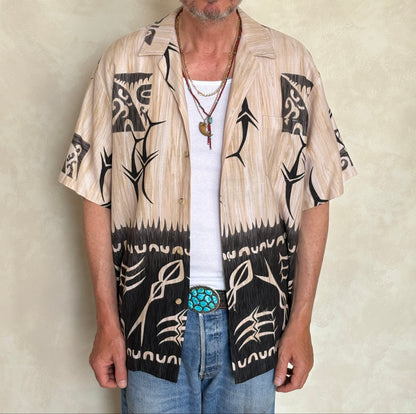 XL. Vintage 80s Hawaiian cotton shirt-AJ357 Studio