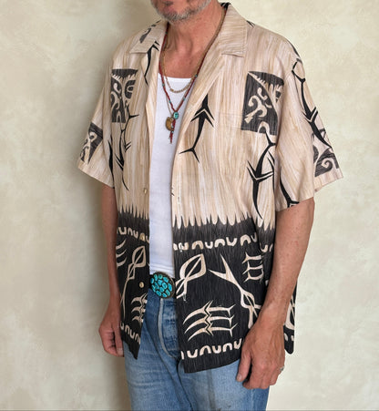 XL. Vintage 80s Hawaiian cotton shirt-AJ357 Studio