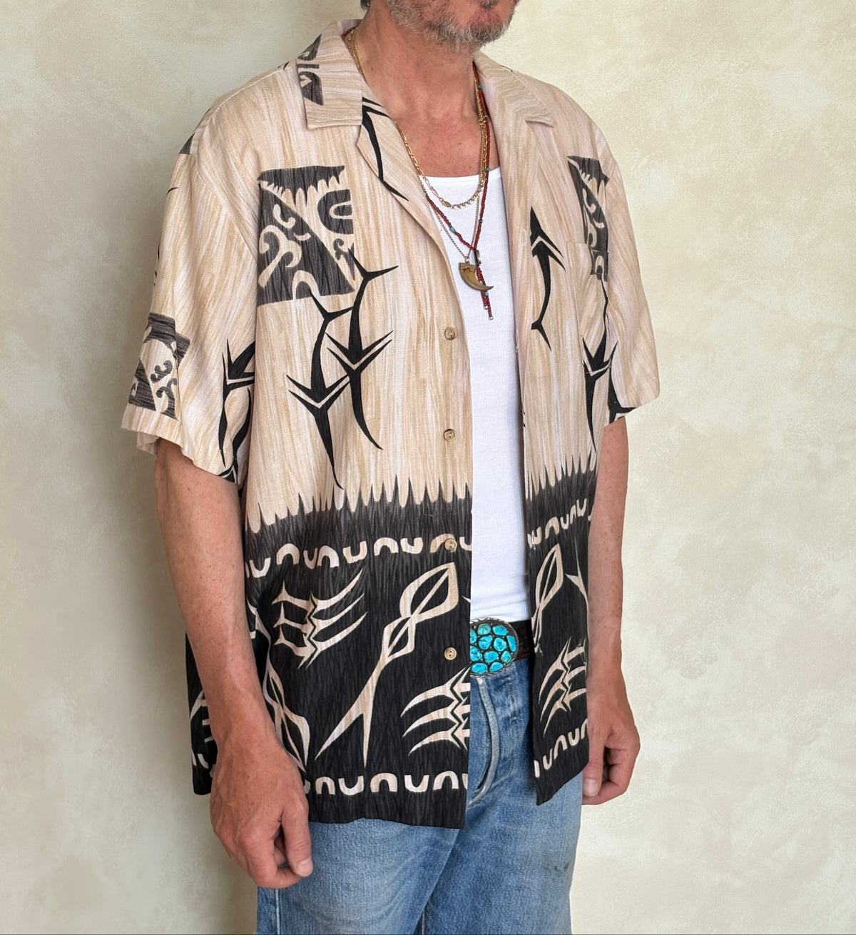 XL. Vintage 80s Hawaiian cotton shirt-AJ357 Studio