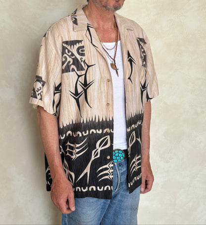 XL. Vintage 80s Hawaiian cotton shirt-AJ357 Studio