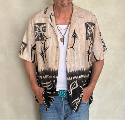 XL. Vintage 80s Hawaiian cotton shirt-AJ357 Studio