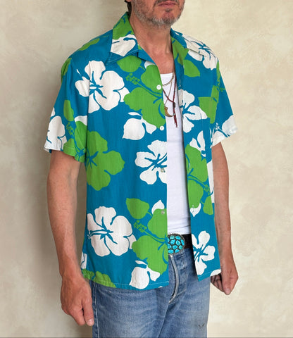 Vintage 60s Hawaiian Cotton Shirt Made in Hawaii | Size M-AJ357 Studio