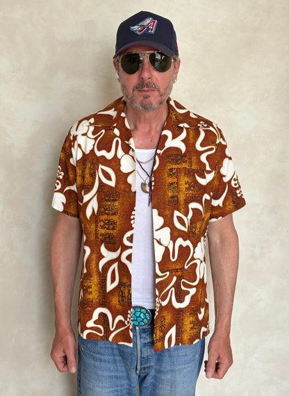 Vintage 60s Hawaiian Cotton Shirt Made in Hawaii | Size Medium-AJ357 Studio
