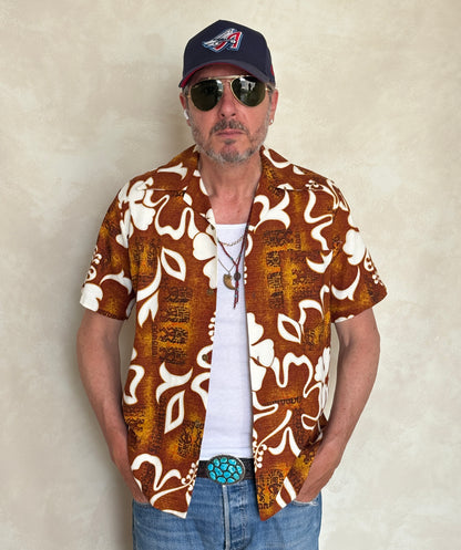 Vintage 60s Hawaiian Cotton Shirt Made in Hawaii | Size Medium-AJ357 Studio