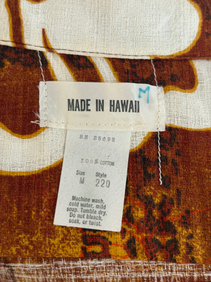 Vintage 60s Hawaiian Cotton Shirt Made in Hawaii | Size Medium-AJ357 Studio