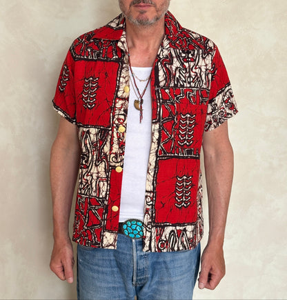 Vintage 70s Hawaiian cotton shirt made by Island Creations. Size Medium-AJ357 Studio