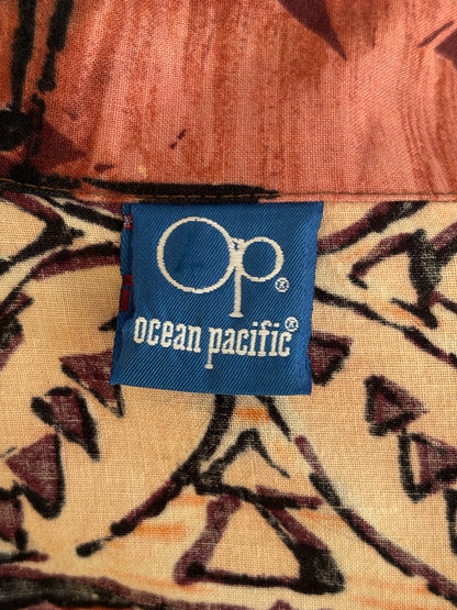 Size M. Vintage 80s Hawaiian cotton shirt made by Ocean Pacific-AJ357 Studio