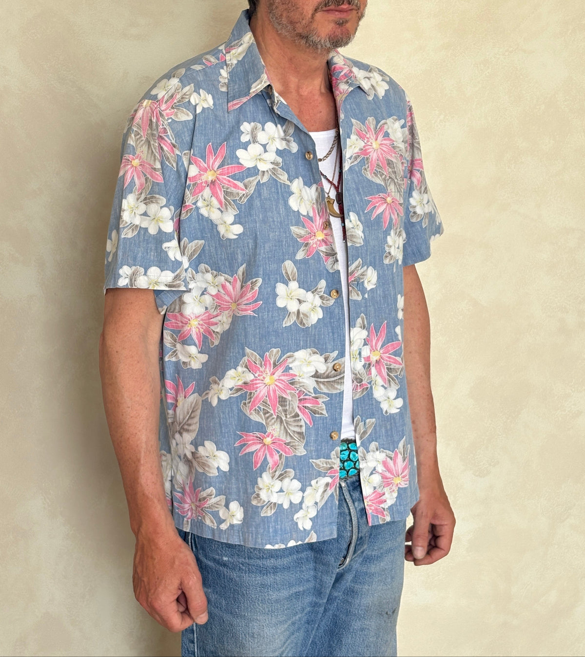 Medium Size Vintage 80s Hawaiian Cotton Shirt - Retro Island Collectible-AJ357 Studio