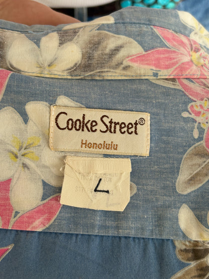 Medium Size Vintage 80s Hawaiian Cotton Shirt - Retro Island Collectible-AJ357 Studio
