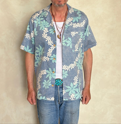 XL. Vintage 80s Hawaiian cotton shirt-AJ357 Studio