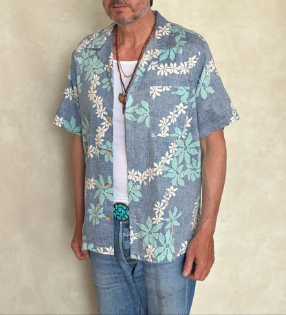 XL. Vintage 80s Hawaiian cotton shirt-AJ357 Studio