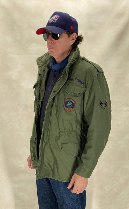 Small Reg. Authentic 1987 US Air Force M-65 Field Jacket – Vintage Military Coat Made in USA-AJ357 Studio