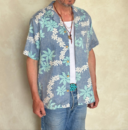 XL. Vintage 80s Hawaiian cotton shirt-AJ357 Studio