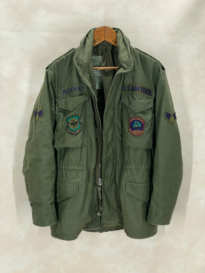 Small Reg. Authentic 1987 US Air Force M-65 Field Jacket – Vintage Military Coat Made in USA-AJ357 Studio