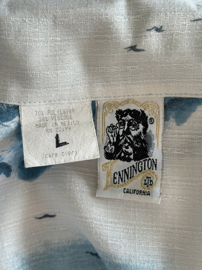 Large Vintage 70s Hawaiian Thin Cotton Shirt | Retro Island Style-AJ357 Studio