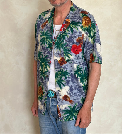 Vintage 90s Hawaiian Rayon Shirt by Utility | Size Medium-AJ357 Studio