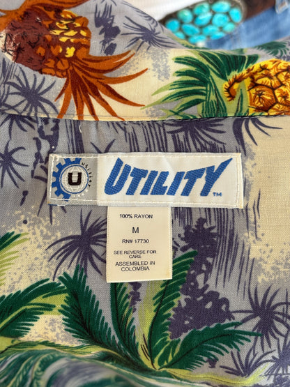 Vintage 90s Hawaiian Rayon Shirt by Utility | Size Medium-AJ357 Studio