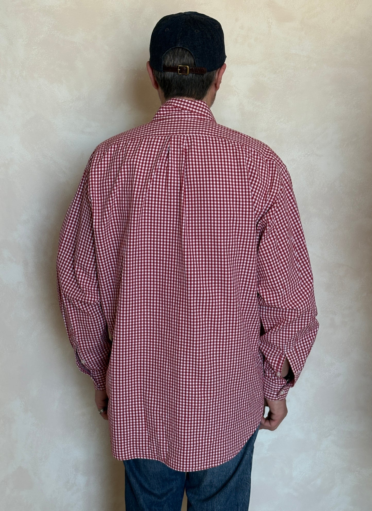 Ralph Lauren Golf TILDEN Button-Down Shirt Large | Red White Gingham Check Cotton | Mens Classic Golf Shirt