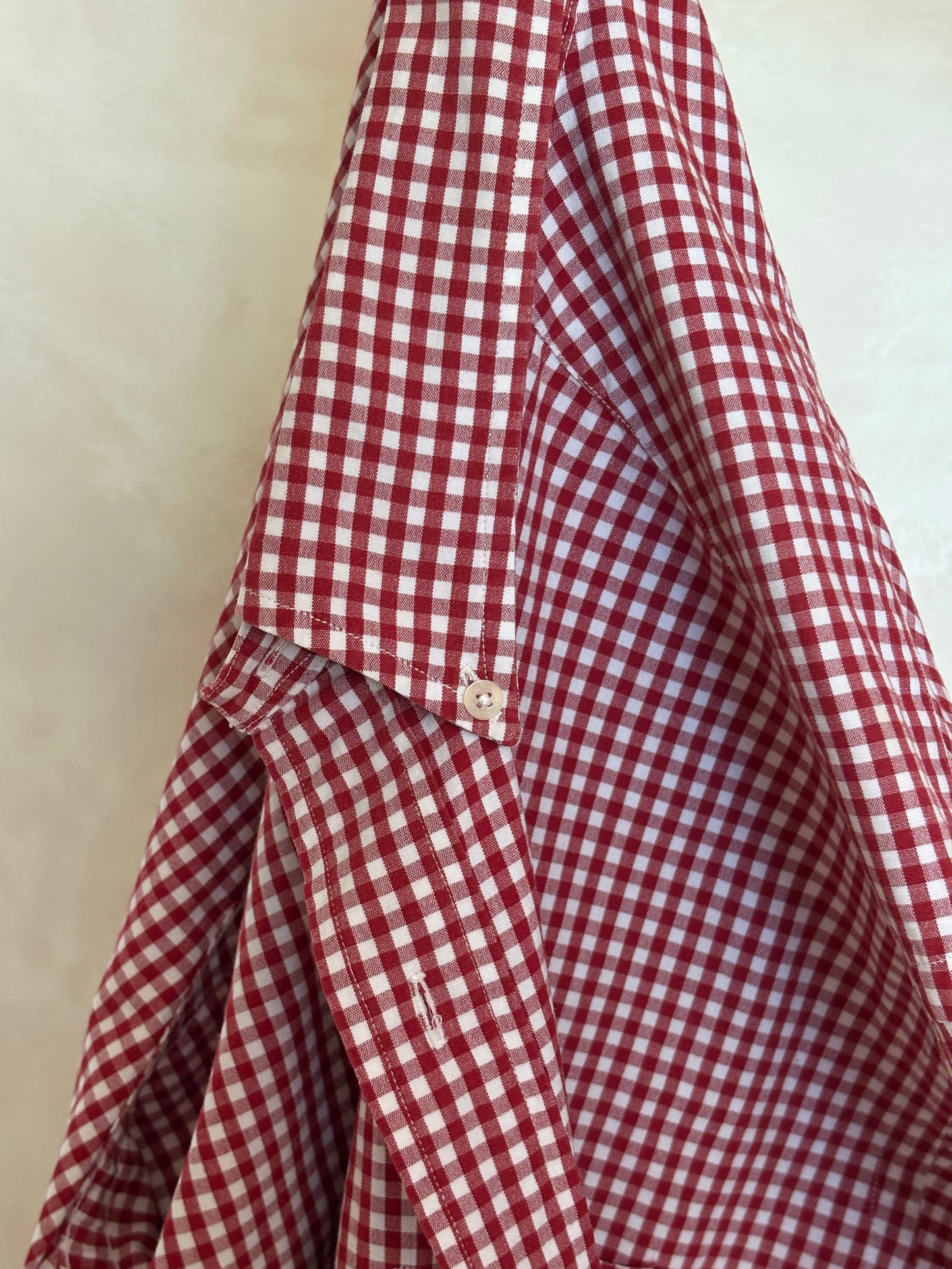 Ralph Lauren Golf TILDEN Button-Down Shirt Large | Red White Gingham Check Cotton | Mens Classic Golf Shirt