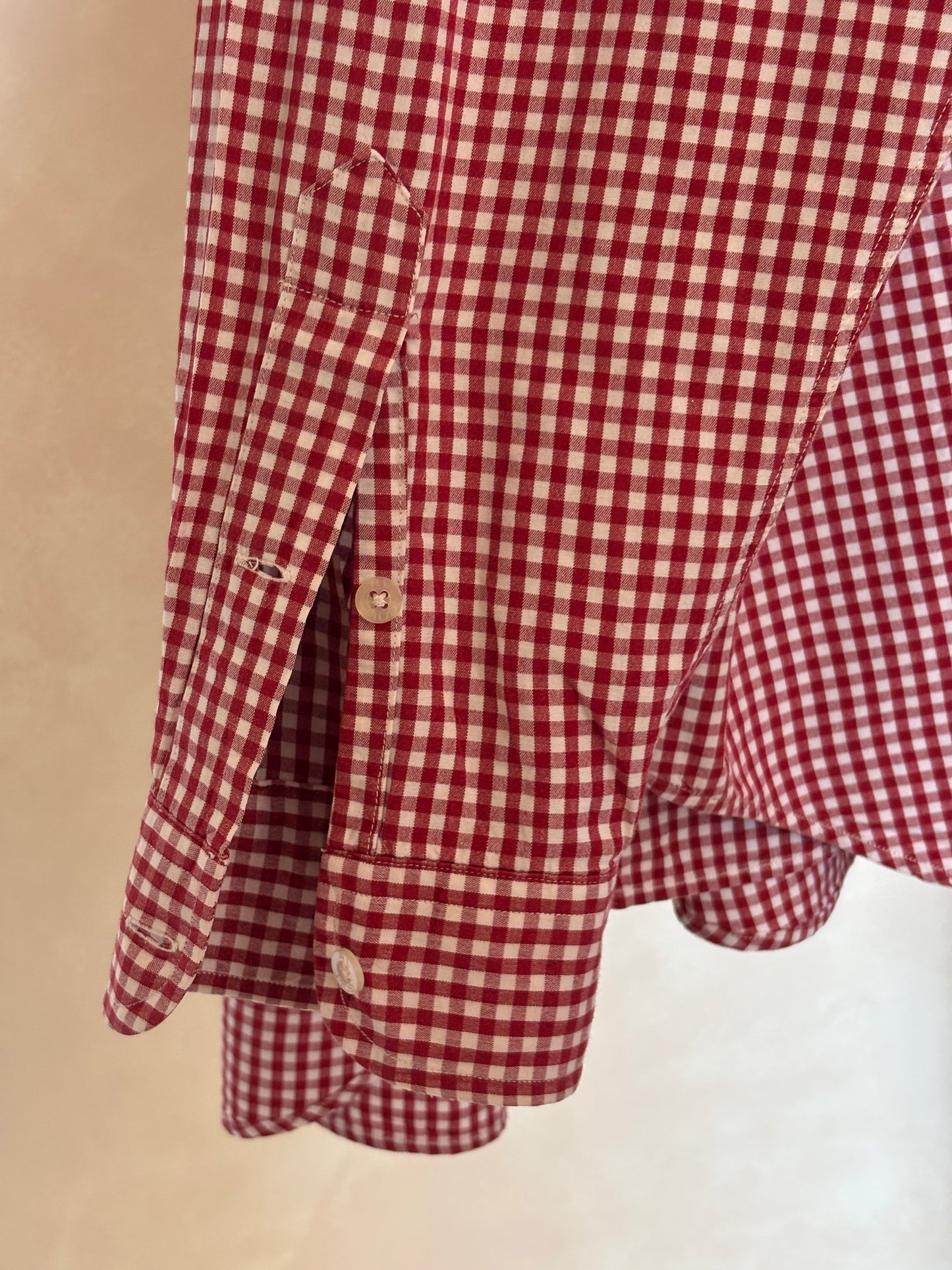 Ralph Lauren Golf TILDEN Button-Down Shirt Large | Red White Gingham Check Cotton | Mens Classic Golf Shirt