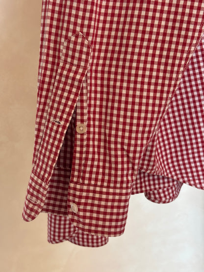 Ralph Lauren Golf TILDEN Button-Down Shirt Large | Red White Gingham Check Cotton | Mens Classic Golf Shirt