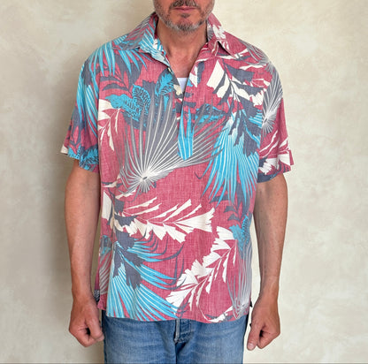 Large. Vintage 70s Hawaiian cotton shirt made by R.J.C Made in Hawaii-AJ357 Studio