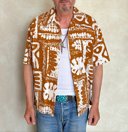 Medium Size Vintage 90s Hawaiian Cotton Shirt by Jantzen - Retro Beachwear Collectible-AJ357 Studio