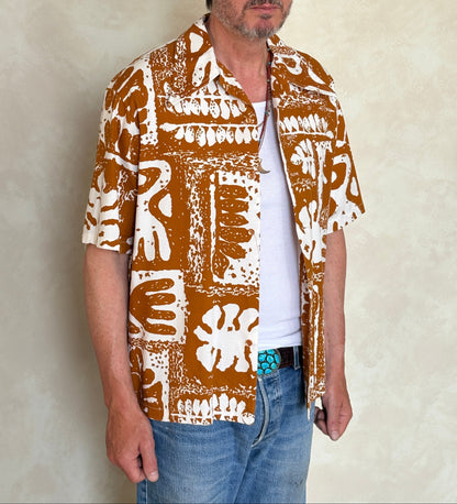 Medium Size Vintage 90s Hawaiian Cotton Shirt by Jantzen - Retro Beachwear Collectible-AJ357 Studio